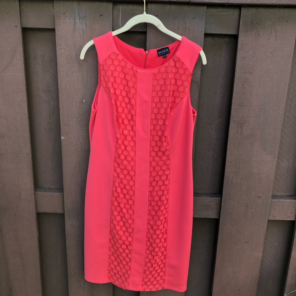Sleeveless pink En Focus Studio dress size 10